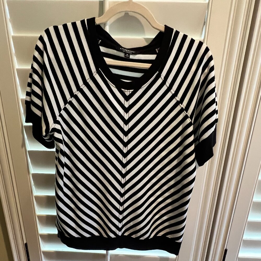 Liverpool Black & White Knit Sweater